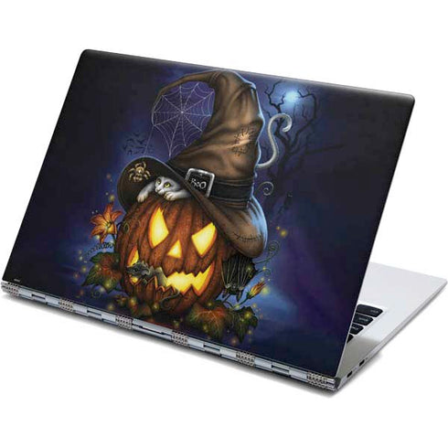 Halloween Cat and Jack O Lantern Pumpkin by Sarah Richter Yoga 910 2-in-1 14in Touch-Screen Skin